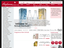 Tablet Screenshot of perfumedistributor.com